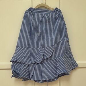 Blue Striped Kids Skirt